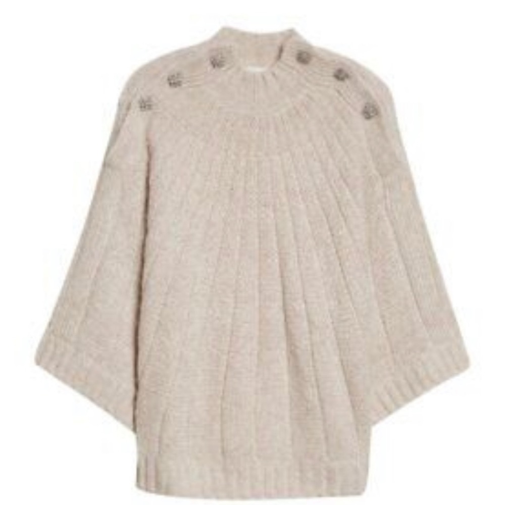 ba&sh Rhinestone Embellished Button Shoulder Sweater - Picture 3 of 8